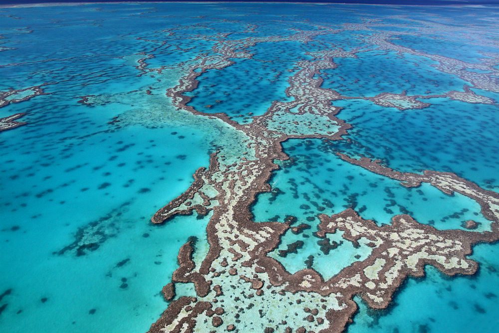 Great Barrier Reef aerial view