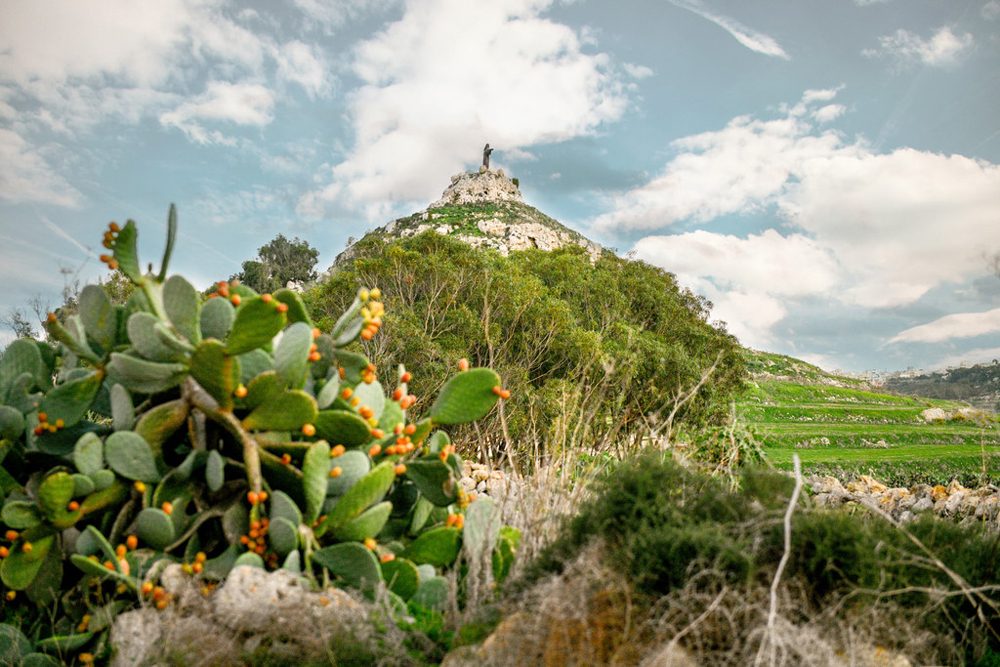 gozo island green hills scenery in Maltese archipelago