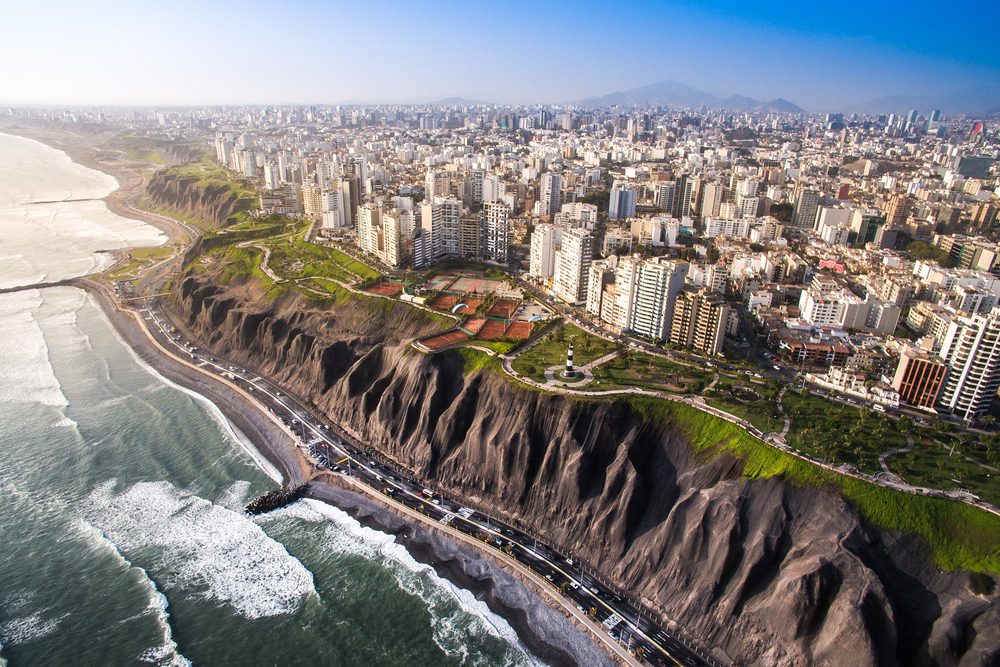 Panoramic view of Lima from Miraflores