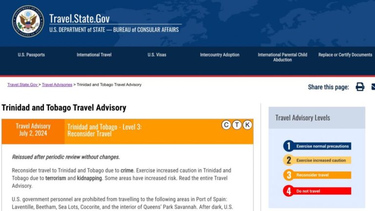 U.S. Reissues Travel Advisory For This Caribbean Country Due To A Crime