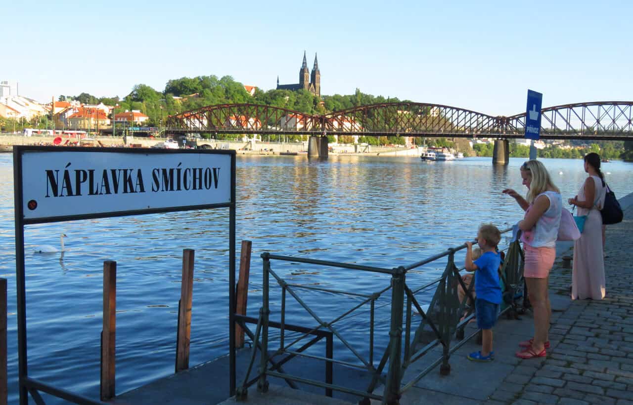 taking the ferry in Prague