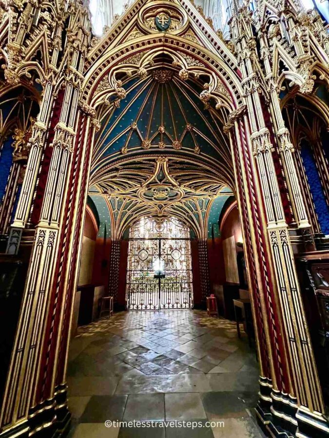 a closer look at the entrance to the Screen viewed from the Quire 