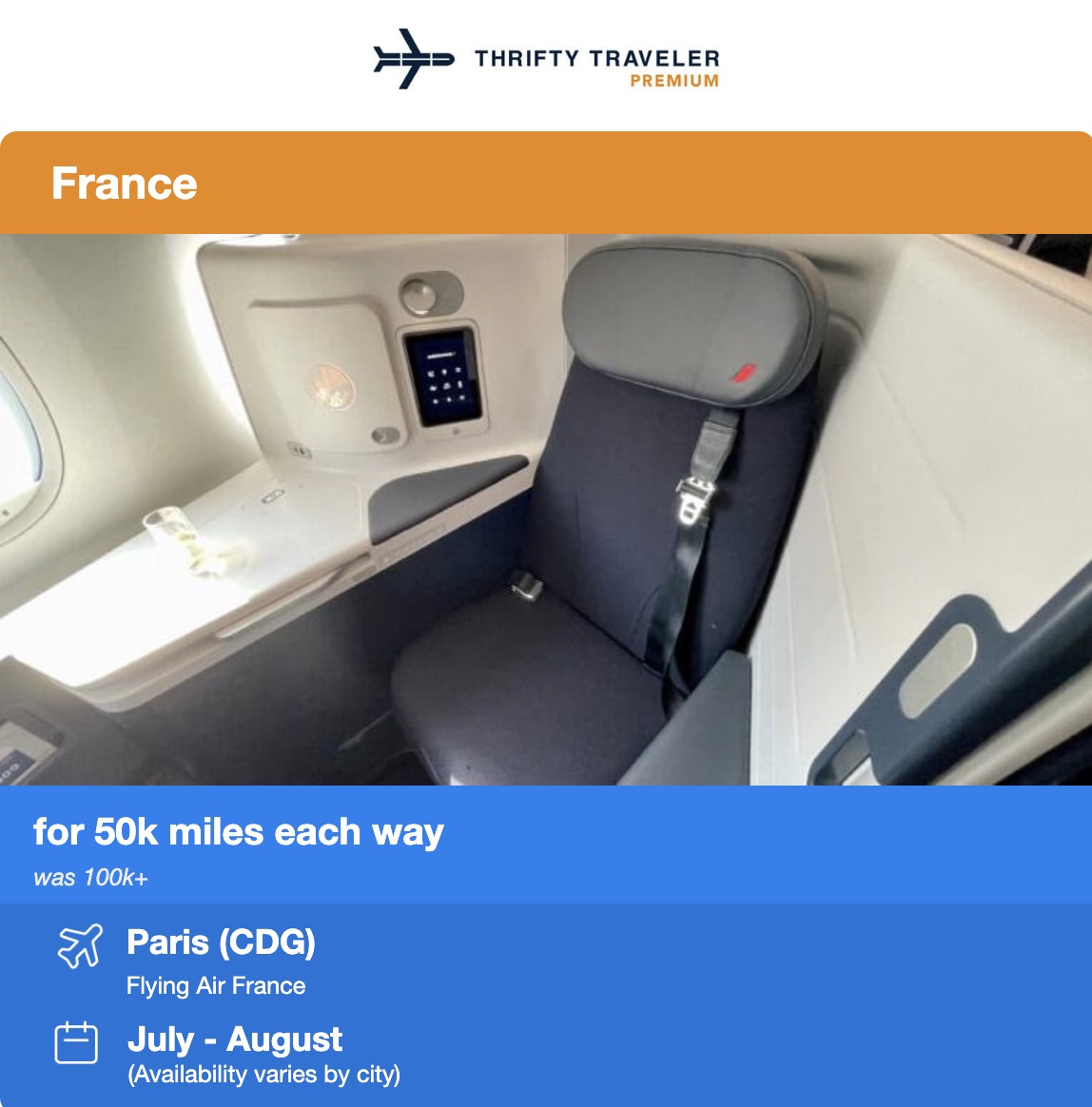 Air France flight deal