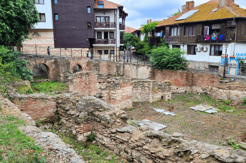 Another view of the ruins of the Roman thermal baths in Nessebar.