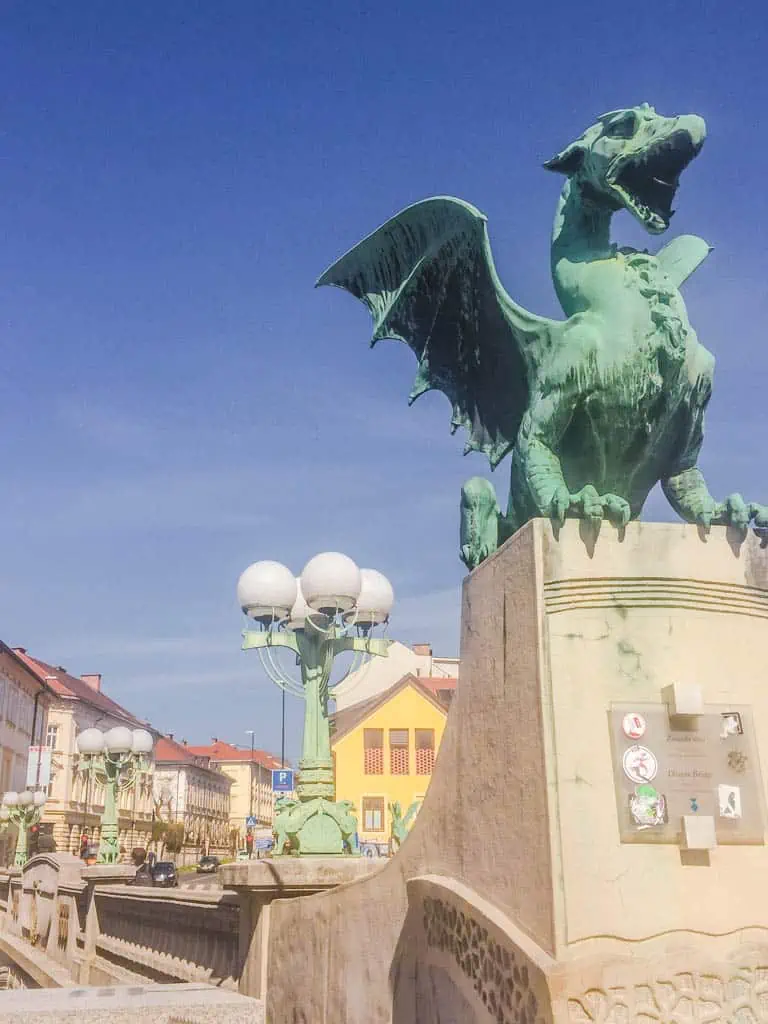 The Dragon Bridge in Ljubljana, Slovenia