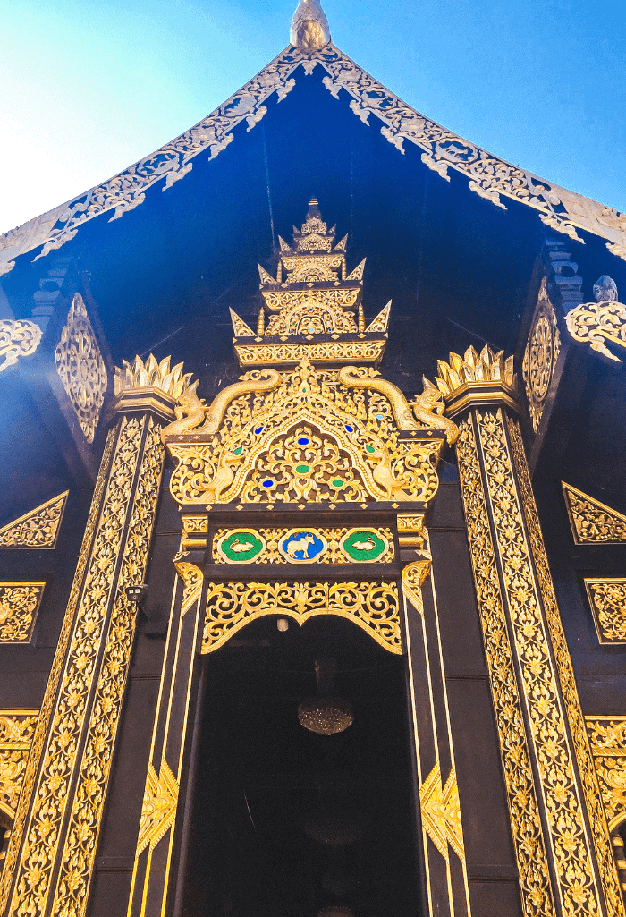 A temple covered in gold in Chiang Mai, Thailand