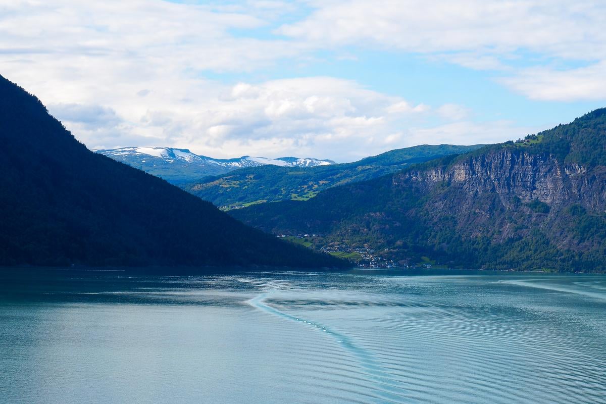 Sognefjord Norway: Majestic fjord with serene waters and stunning mountain views in Sognefjord, Norway