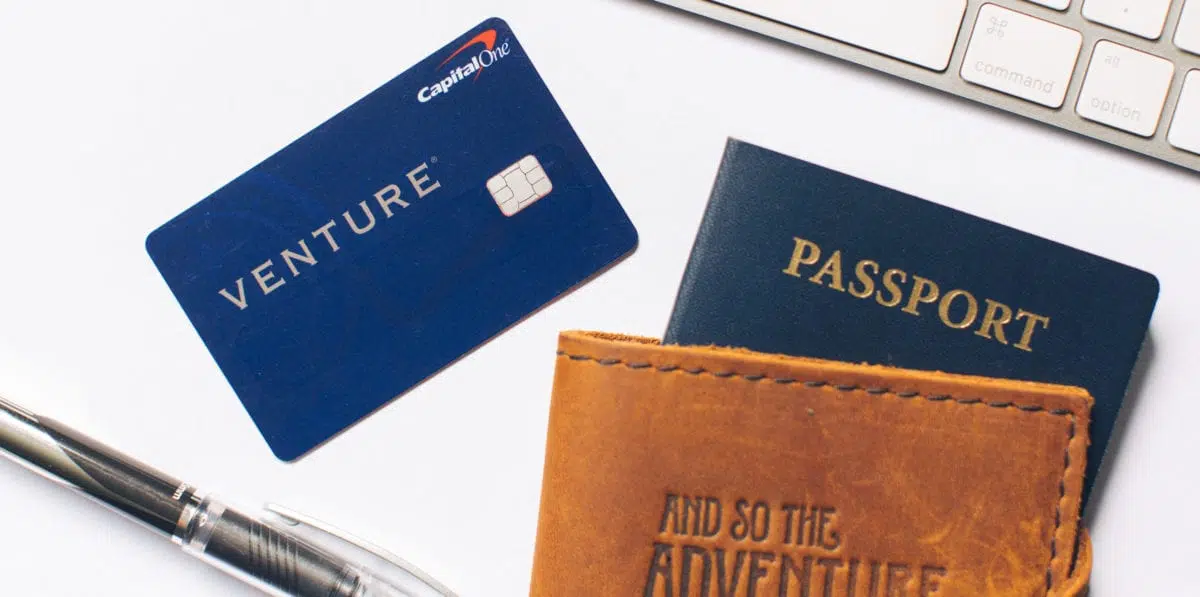 capital one venture card with a passport