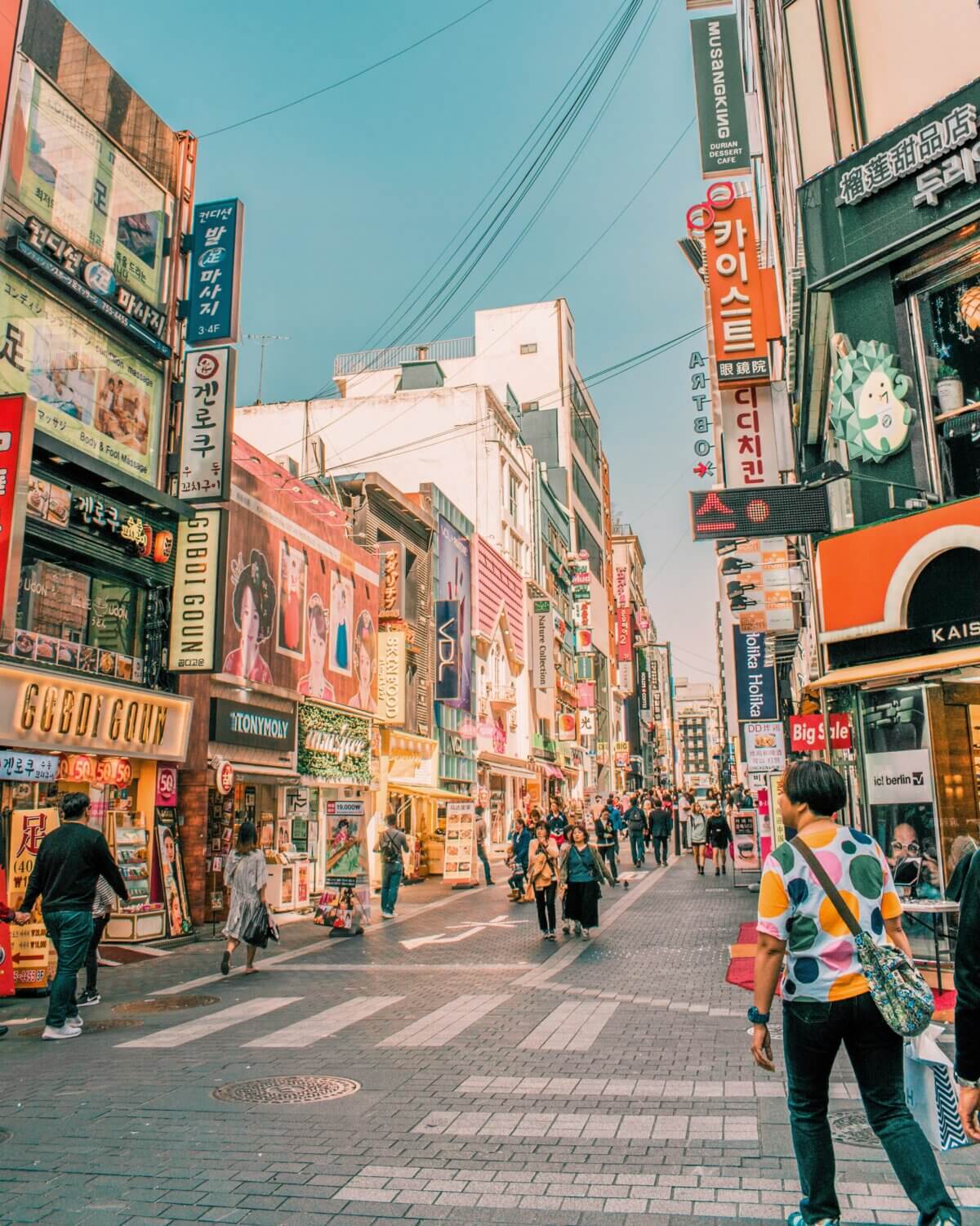 Myeongdong shopping district in Seoul