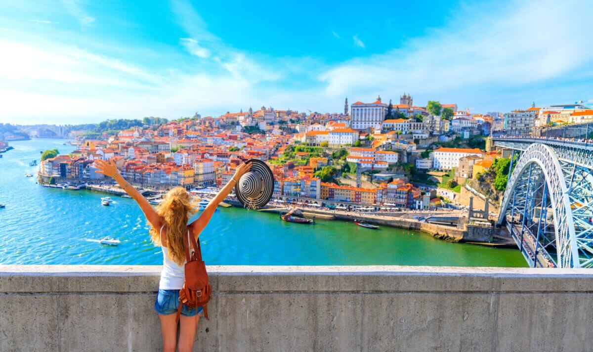 A woman in Porto, Portugal