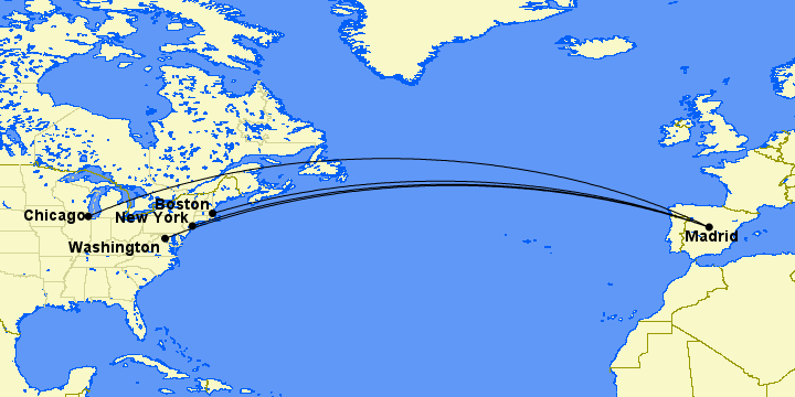 iberia route map