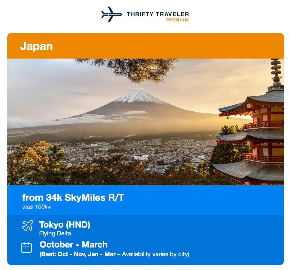 skymiles deal to japan