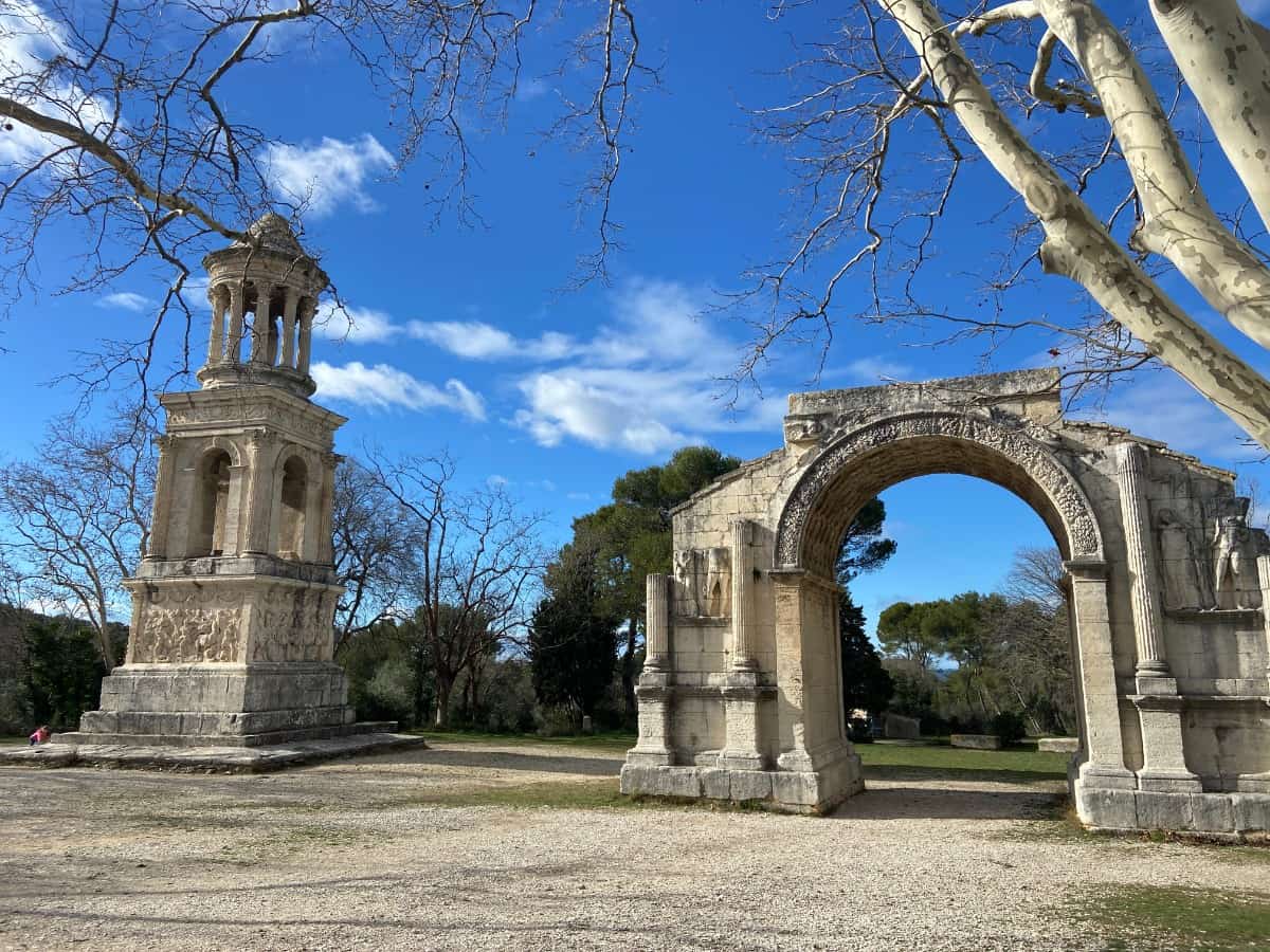 Glanum's mausoleum and arch located across the street