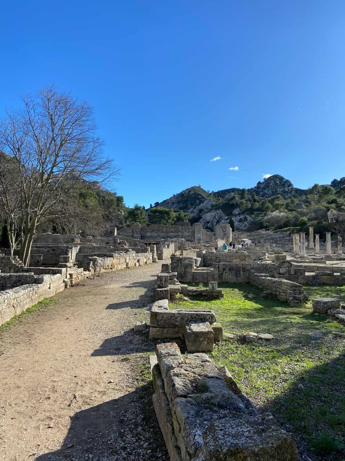 Path leading to Glanum in Saint-Rémy-de-Provence