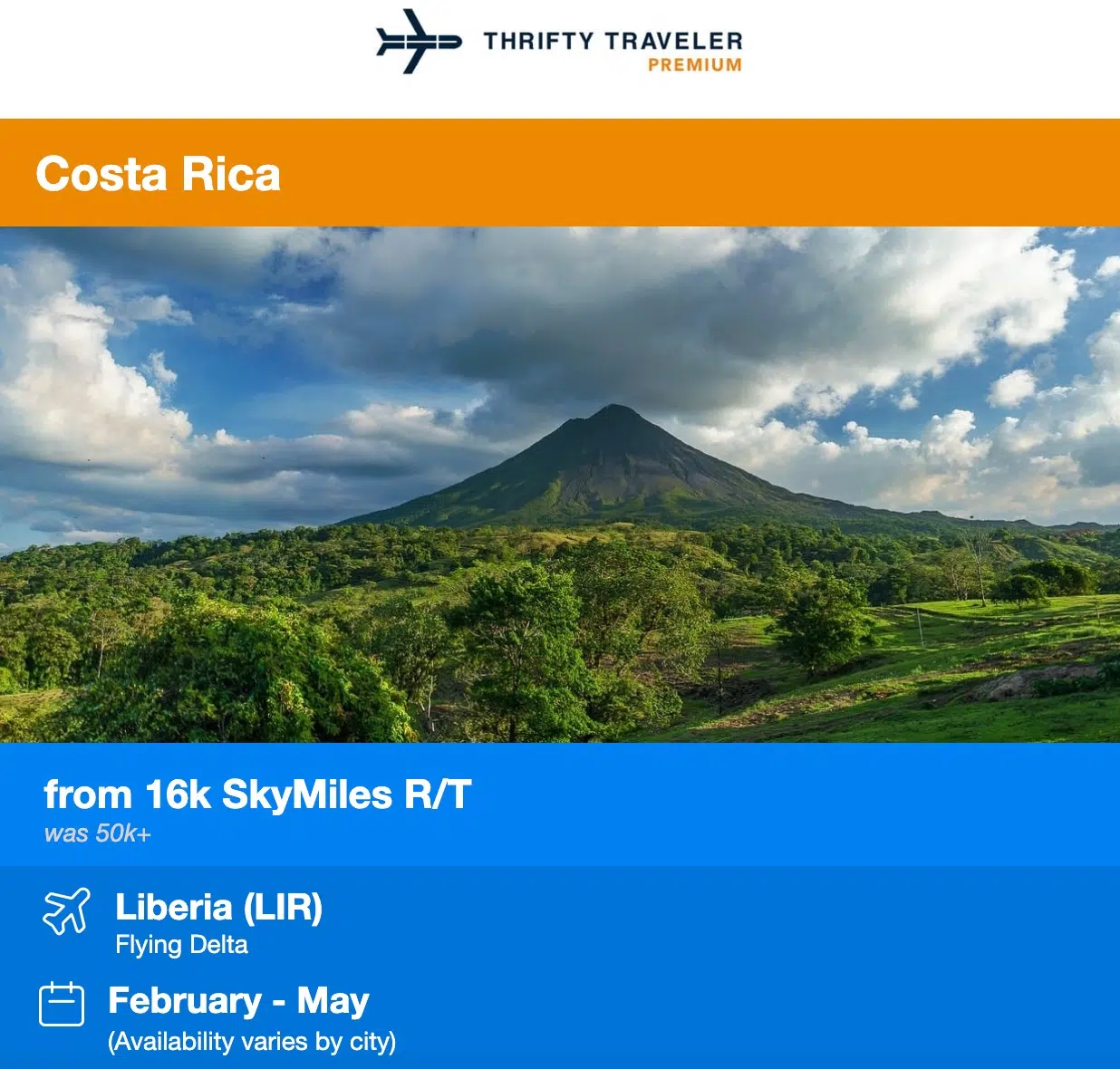 Delta SkyMiles Costa Rica flash sale