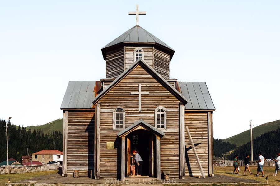 The wooden Bakhmaro Church in Guria.