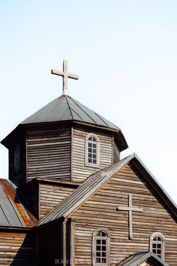 Details of the Bakhmaro Church in Guria.