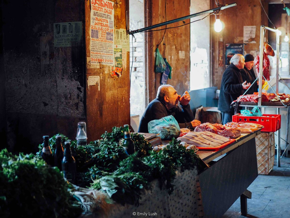 © Emily Lush 2017 | Tbilisi market; food market Tbilisi; dezerter bazaar Tbilisi location