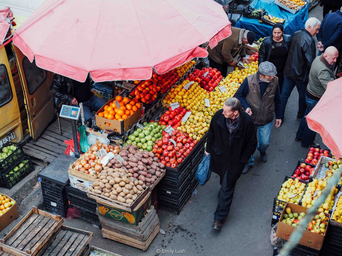 © Emily Lush 2017 | Tbilisi market; food market Tbilisi; dezerter bazaar Tbilisi location