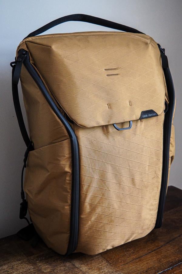 Peak Design backpack Coyote colorway for travel and photography