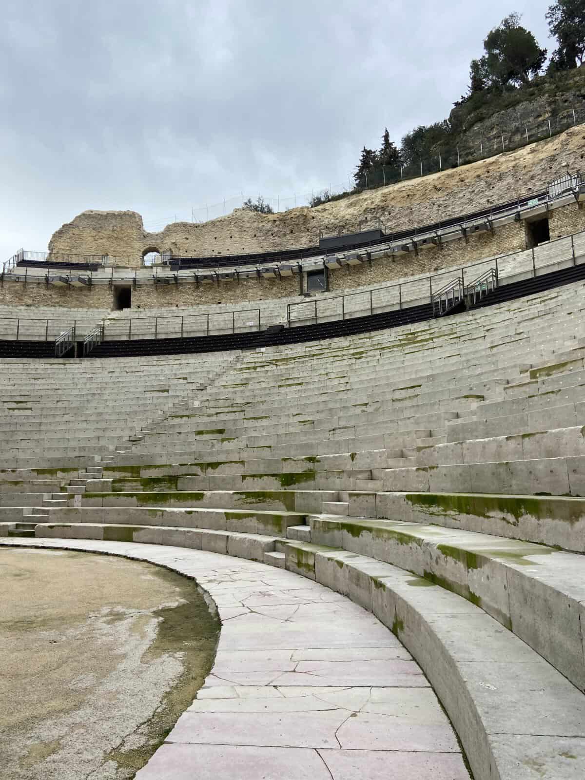 Tiered stands at the Theatre Antique in Orange, Provence, France