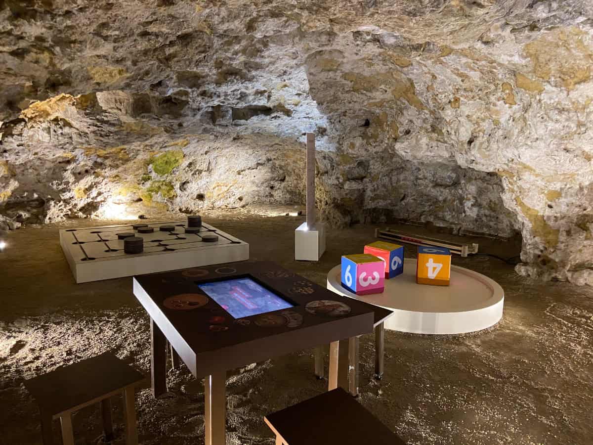 Interactive games and activities inside the caves within the Roman Theatre Orange France 