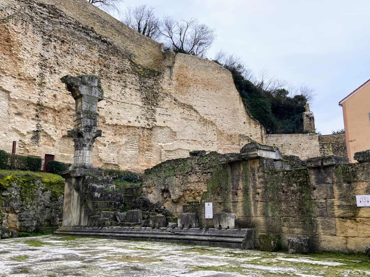 Temple ruins outside the Orange Amphitheatre