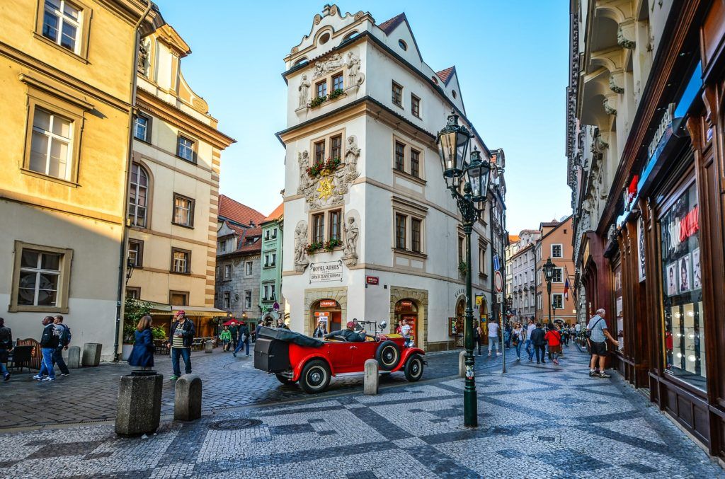 Prague streets in November