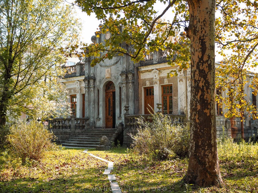 A beautiful Italian-style palace in Sujuna, Samegrelo, Georgia - a day trip from Zugdidi.