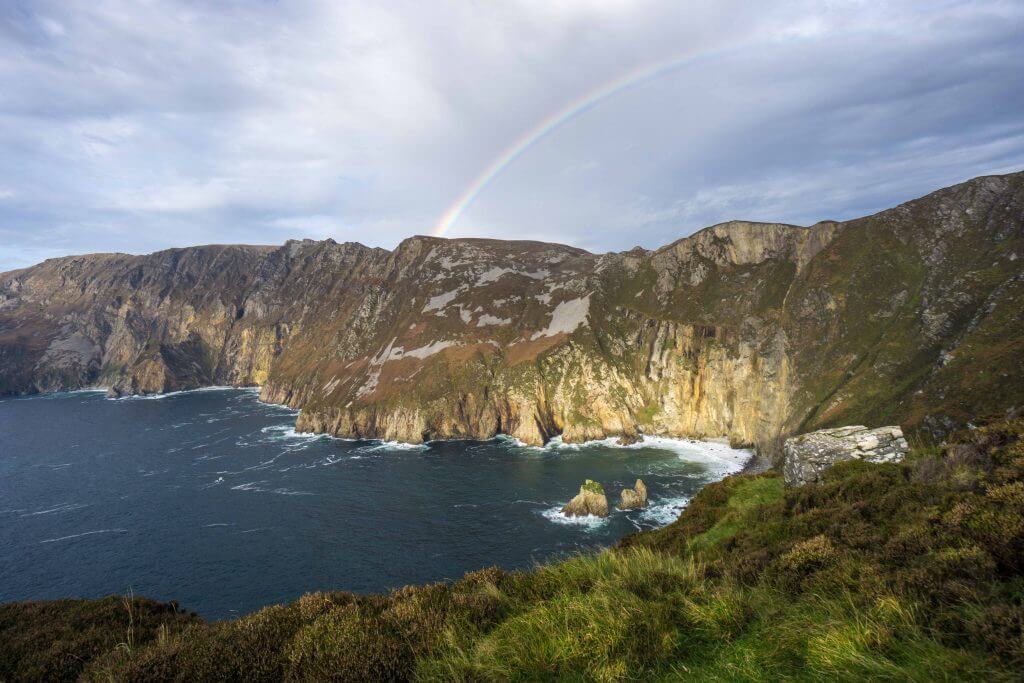 A rainbow on the coast of Ireland's Wild Atlantic Way