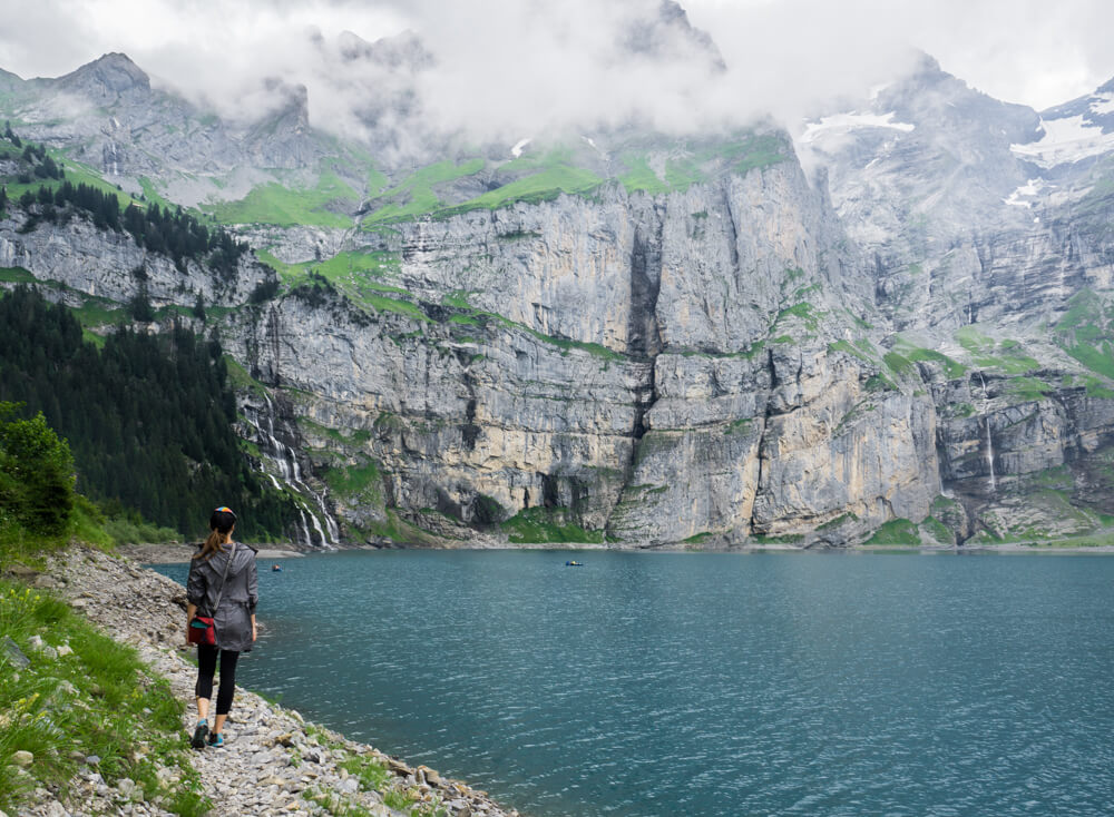 Exploriing Oeschinen Lake in Switzerland