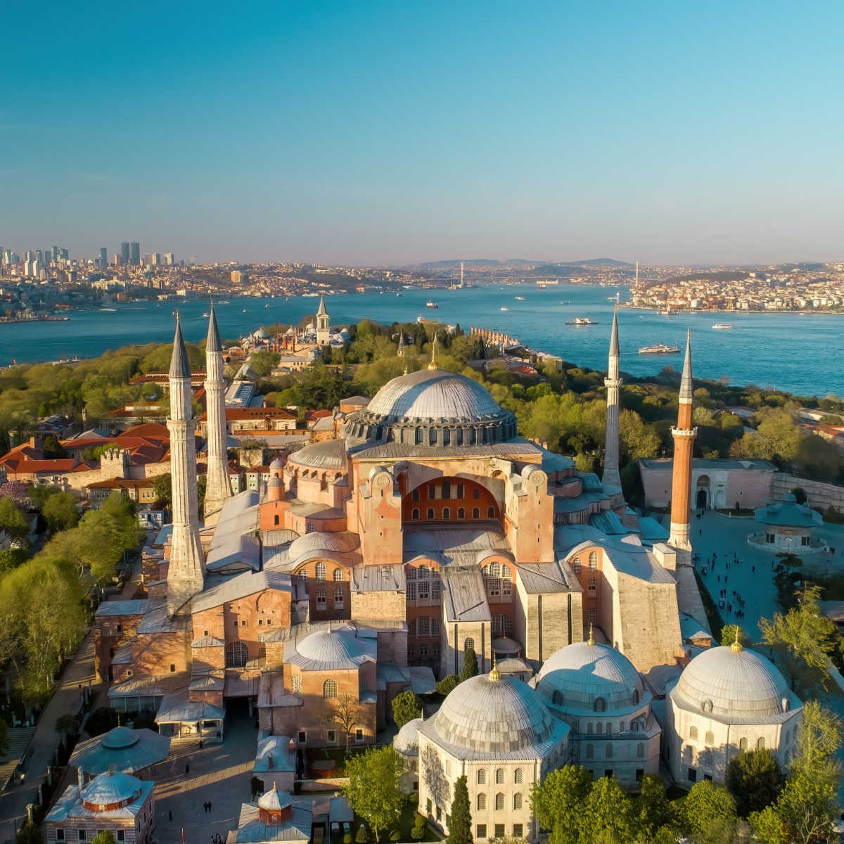 Aerial view of Hagia Sophia