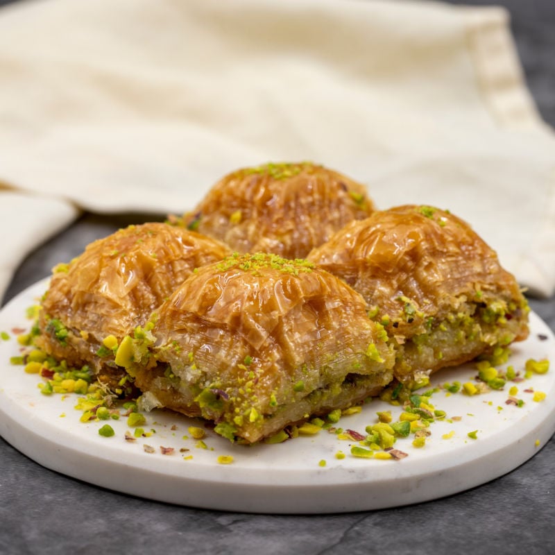 Traditional Turkish pistachio baklava