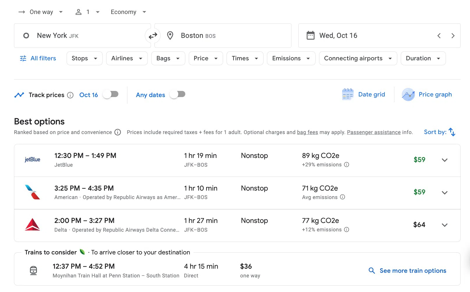 new york to boston google flights trains