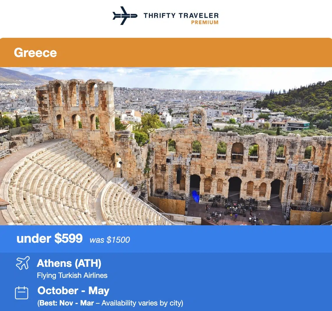 Athens flight deal