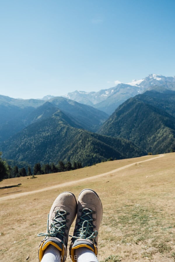 View of the mountains.