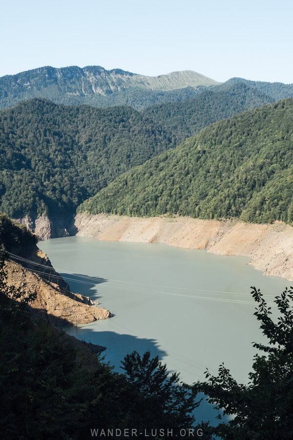 Enguri Dam, a concrete arched dam near Zugdidi.