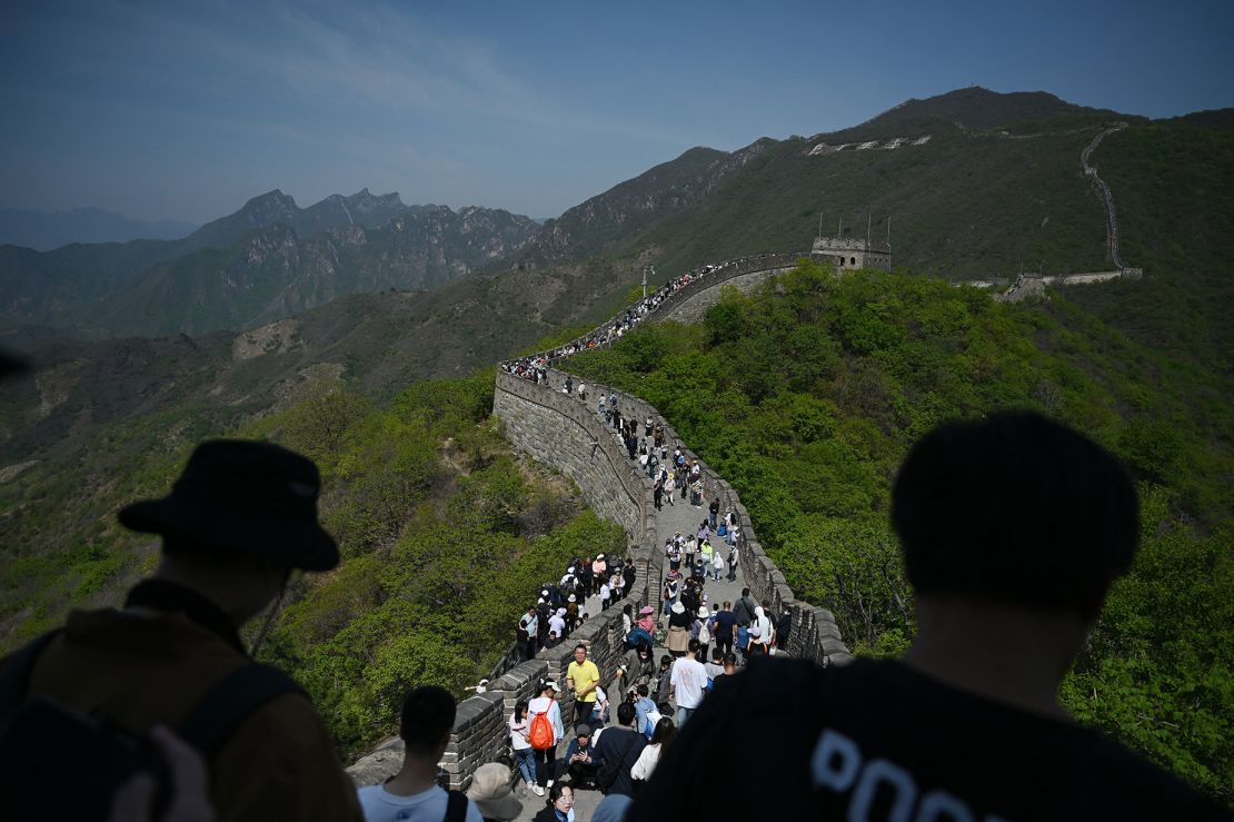 Mutianyu, north of Beijing, is less crowded than the Badaling section of the Great Wall.