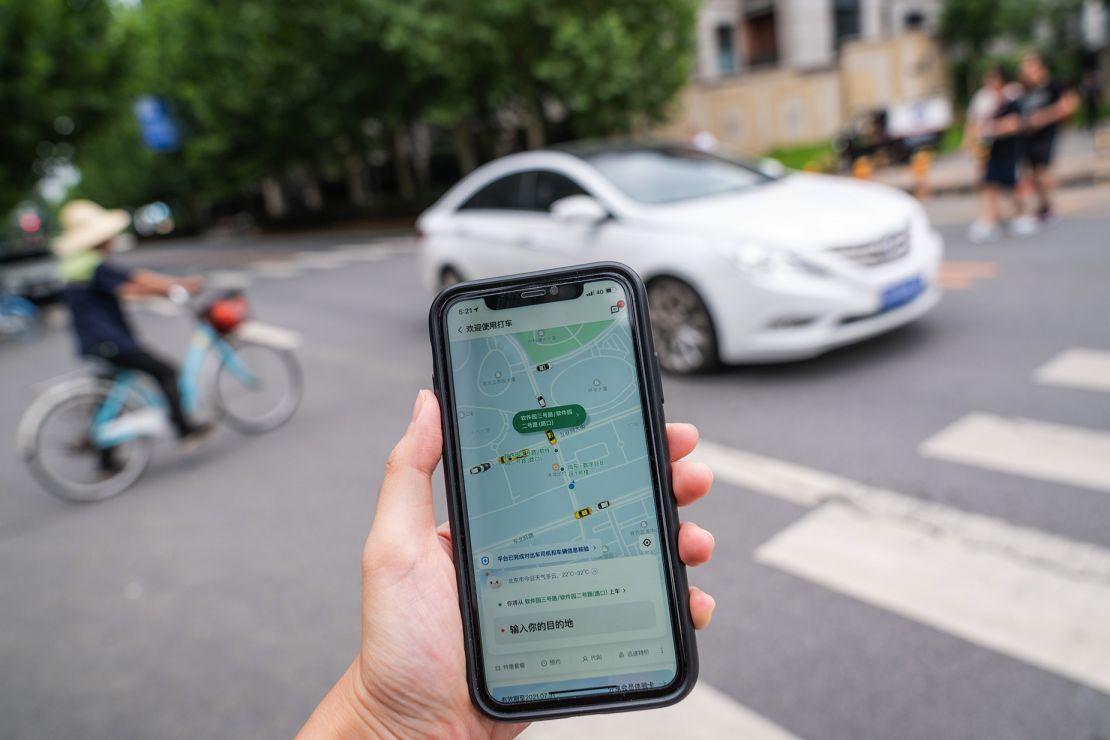 The Didi ride-hailing app is China's version of Uber.