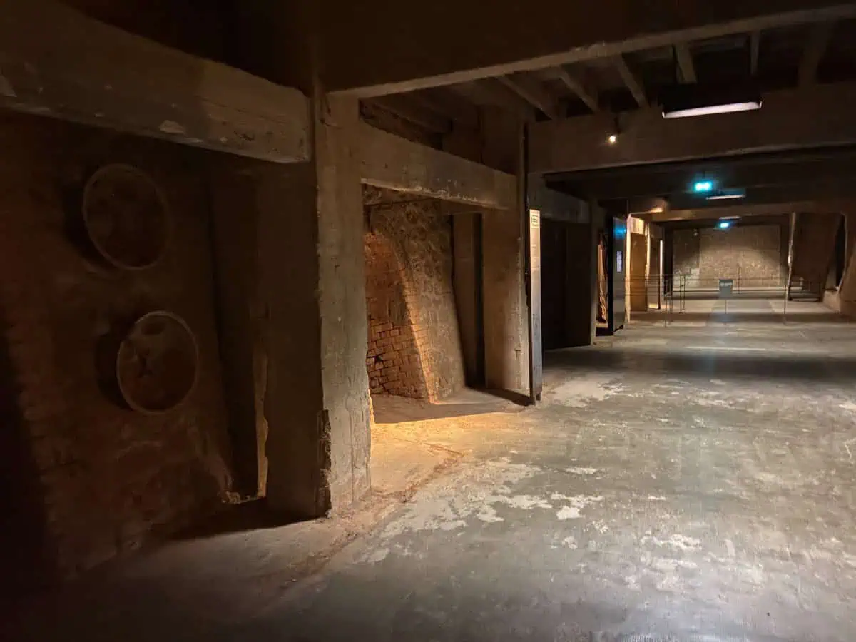 Basement barracks where people would stay in Camp des Milles