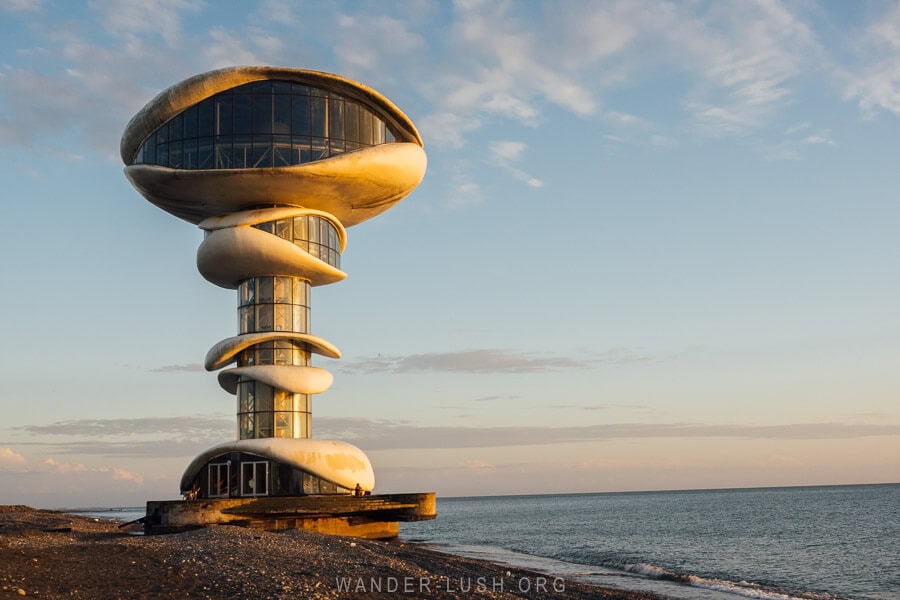 The Anaklia Tower, a futuristic building on Georgia's Black Sea Coast.