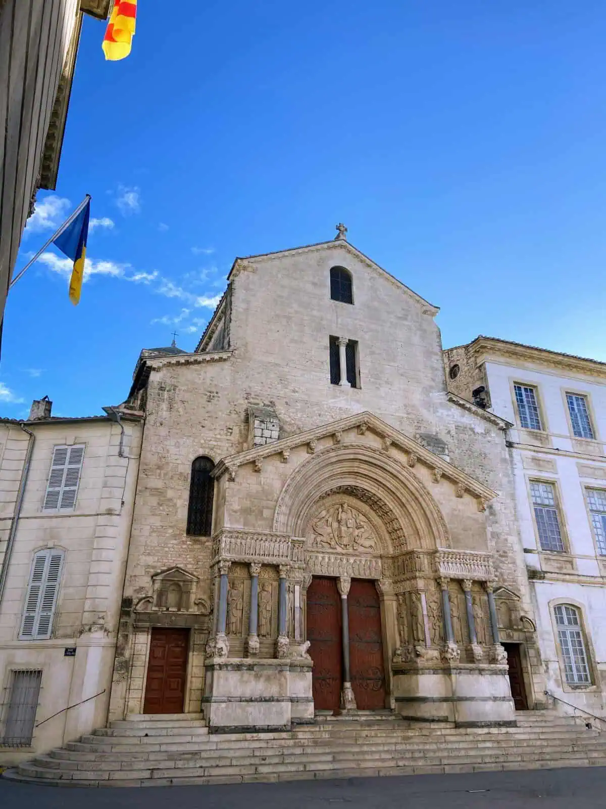 Exterior of a church in Arles, France