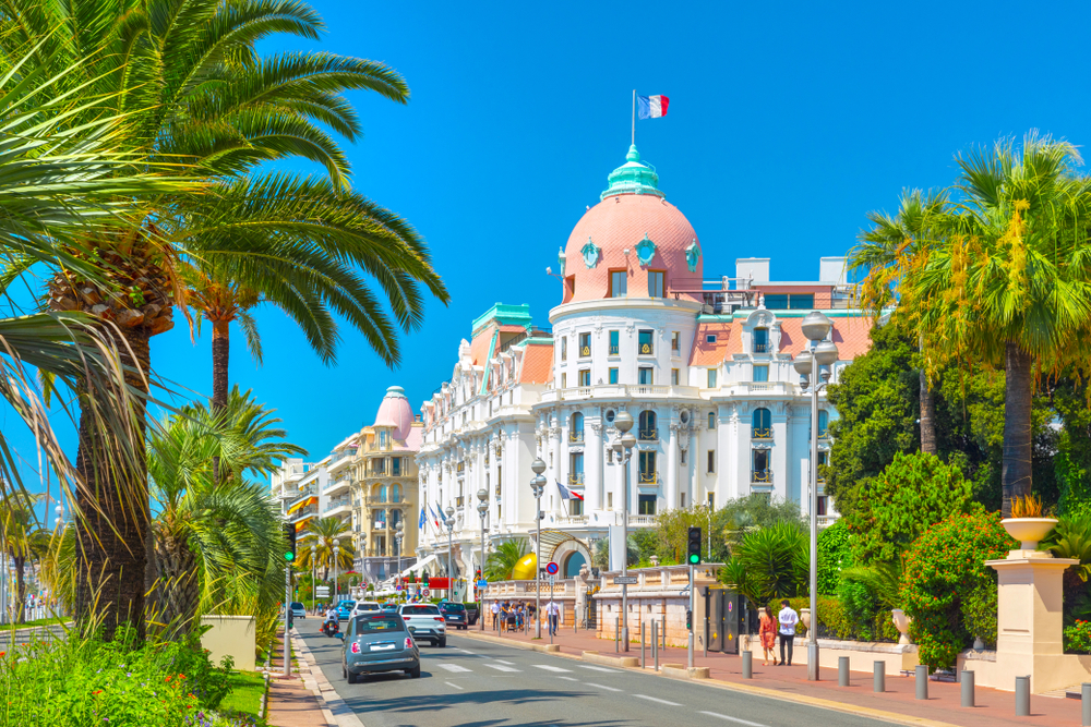 The Promenade des Anglais in Nice, France