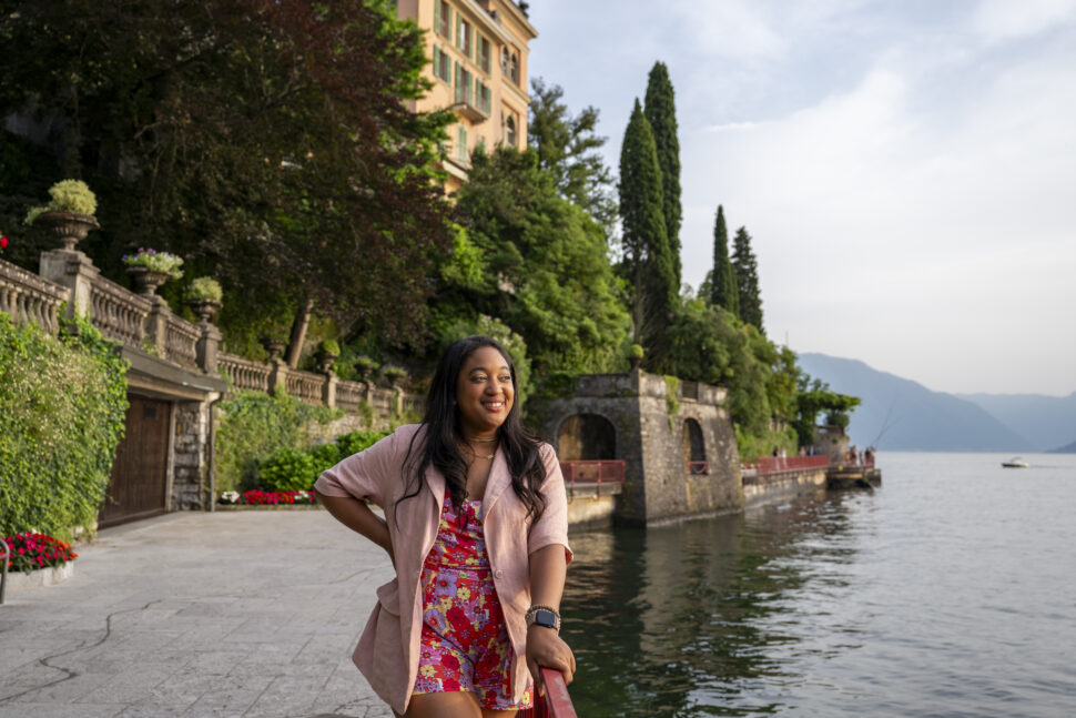 Mitti Hicks in Varenna along Lake Como