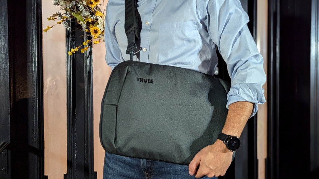 travel backpack - sliding out the subterra laptop bag helps make a quick transition...