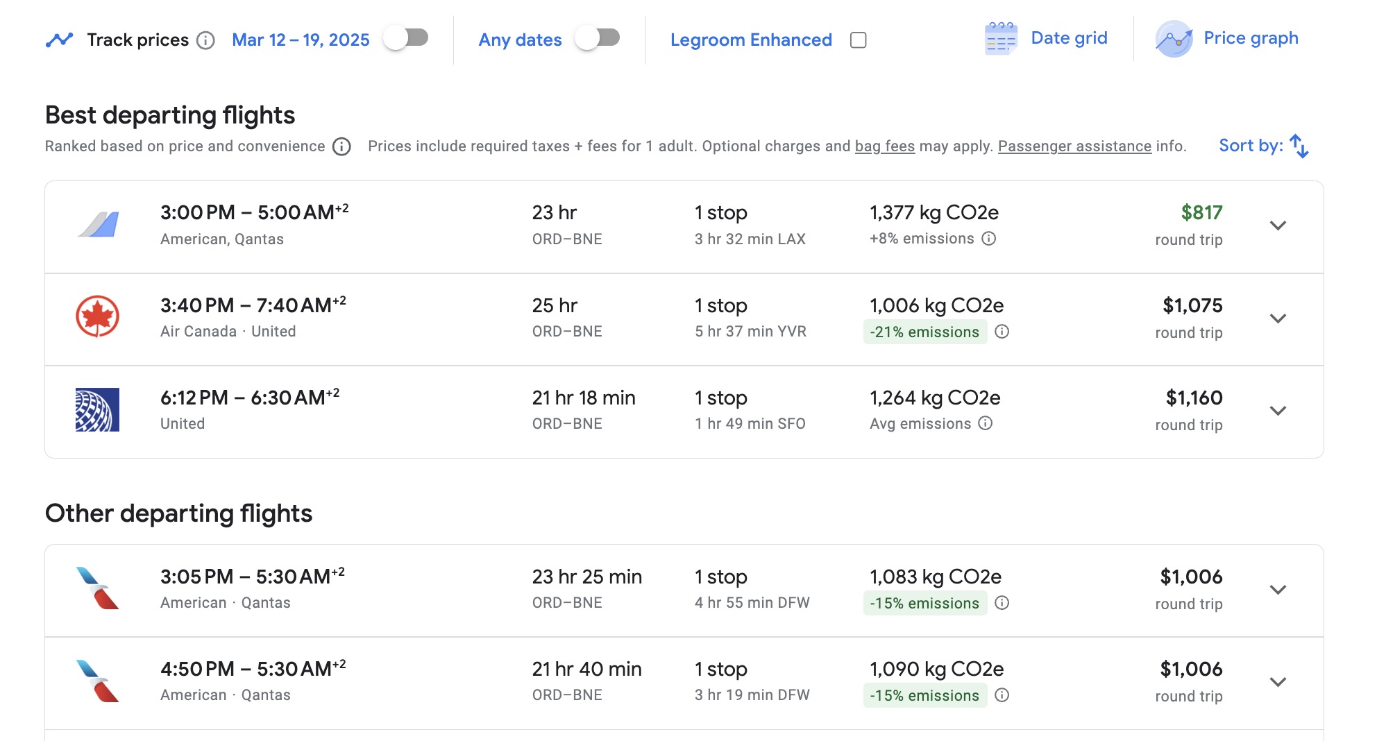 Brisbane flight search