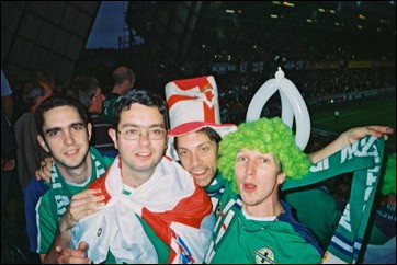 Jonny Blair watching Northern Ireland beat England in Belfast