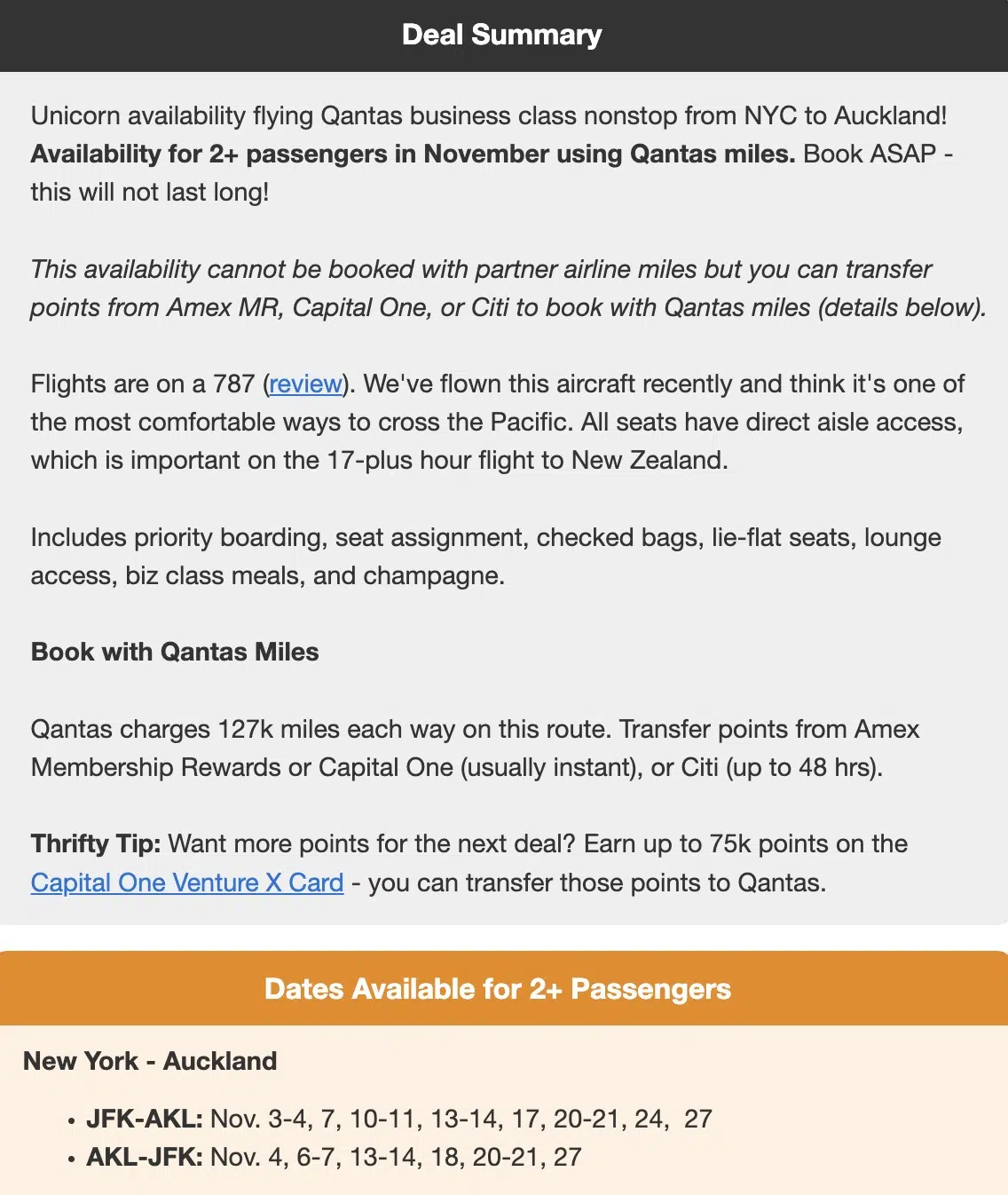 Qantas unicorn info