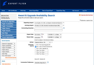 expert flyer award search tool