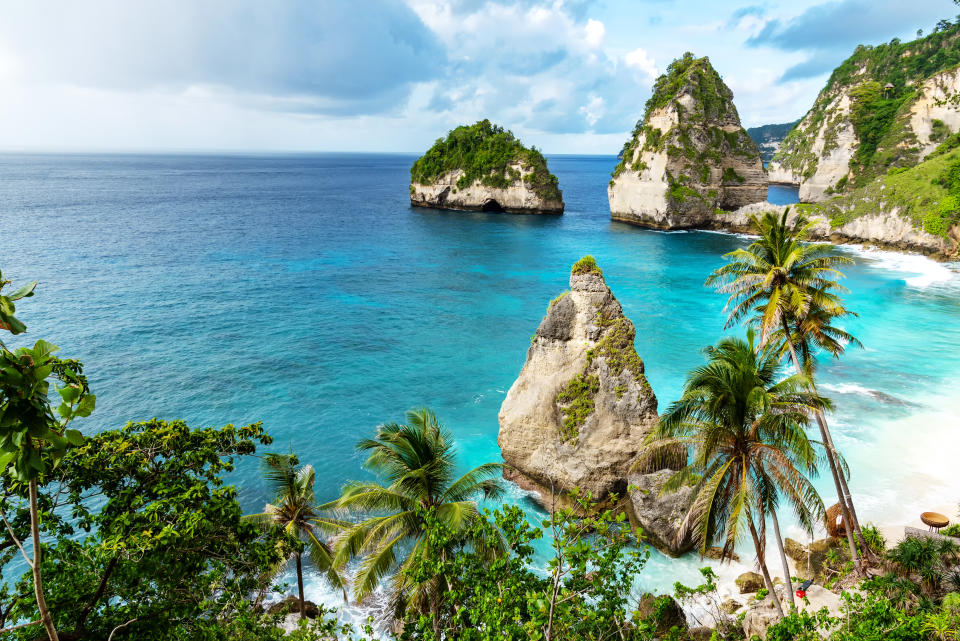 Scenic view of a beach in Bali.